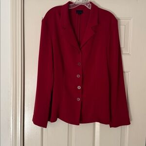 Drama Red Button-Up Blazer